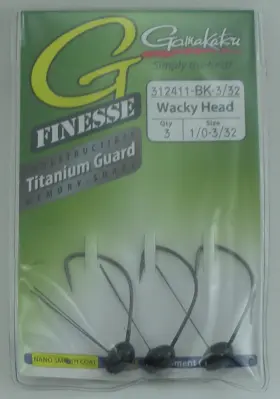 Spro 312411-bk-3/32 Gamakatsu 312411bk332 Wacky Black Jighead 3/32 Oz Spro 312411-bk-3/32 Gamakatsu 312411bk332 Wacky Black Jighead 3/32 Oz