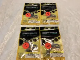 Spro 651583111456 Lot Of 4 New Packages 3 Spbb2wr-03-3 Power Ball Bearing Swivels Japan Spro 651583111456 Lot Of 4 New Packages 3 Spbb2wr-03-3 Power Ball Bearing Swivels Japan