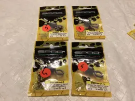 Spro 651583111463 Lot Of 4 New Packages 3 Spbb2wr-04-3 Power Ball Bearing Swivels Japan