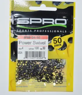 Spro Spsb-04-50 Power Swivel Size 4 130lb Test 50 Per Value Pack Spro Spsb-04-50 Power Swivel Size 4 130lb Test 50 Per Value Pack