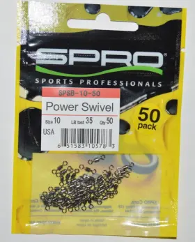 Spro Spsb-10-50 Power Swivel Size 10 35lb Test 50 Per Pack Spro Spsb-10-50 Power Swivel Size 10 35lb Test 50 Per Pack