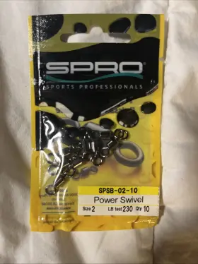 Spro Spsb0210 Power Swivel Sz. 2 / 230lb Test 10-pack Sports Professionals New Spro Spsb0210 Power Swivel Sz. 2 / 230lb Test 10-pack Sports Professionals New