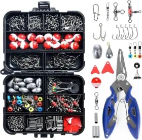 Srempeom Yh0002-h 264pc Fishing Tackle Accessories Kit With Box - Including Jig Hooks