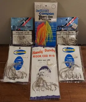 St. Croix 604-6/0 Rock Cod Fishing Rigs Lot Vintage St. Penguin Handy-dandy New Old Stock