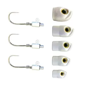 Stack Tackle Screwyheadjigs5/0-white Screwy Head Jigs - Size 5/0 White