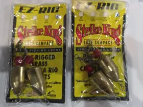 Strike King 051034152289 Lot Of 2- 1oz Weight Carolina Rig Ez Ready To Fish Brass Strike King 051034152289 Lot Of 2- 1oz Weight Carolina Rig Ez Ready To Fish Brass