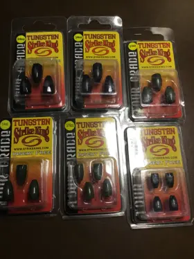 Strike King 051034212303 6 Packs Tungsten Tour Grade Worm Weights Assorted New Look Free Ship Strike King 051034212303 6 Packs Tungsten Tour Grade Worm Weights Assorted New Look Free Ship