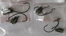 Strike King 051034236477 Lot Of 4 Jigheads Weighted Worm Hooks Fishing Terminal Tackle New Strike King 051034236477 Lot Of 4 Jigheads Weighted Worm Hooks Fishing Terminal Tackle New