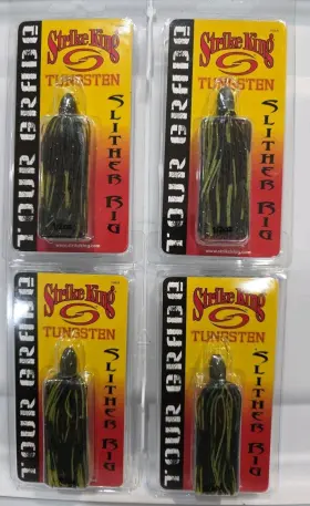 Strike King Tgslr12-130 Lot Of 4-strike Teasers Tour Grade Tungsten Slither Rig 1/2oz Pumpkin Strike King Tgslr12-130 Lot Of 4-strike Teasers Tour Grade Tungsten Slither Rig 1/2oz Pumpkin