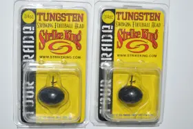 Strike King Tgtsfh34-10 2 Packs Tungsten Swinging Football Head 3/4oz Black Tour Grade Strike King Tgtsfh34-10 2 Packs Tungsten Swinging Football Head 3/4oz Black Tour Grade
