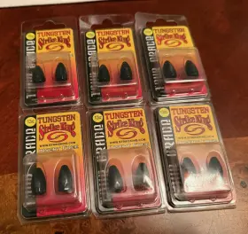 Strike King Tgtw12-18 6 Packs Tungsten Worm Weights 1/2 Oz Tournament Grade