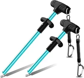Sugelary 769135568372 Fish Hook Remover Easy Reach And Portable Aluminum Blue