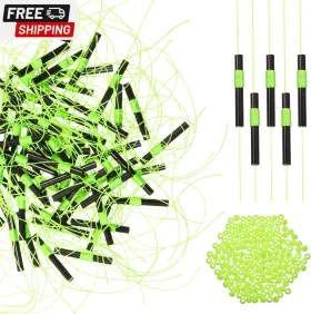 Sumind 445026133180 100 Pieces Fishing Bobber Float Stops Stop String Knots With Beads