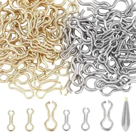 Superfindings 193984302410 240pcs 3 Sizes Fishing Sinker Eyes Eyelets Diy Lures Eyelet 2 Colors