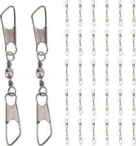 Superfindings Stas-fh0002-10-us22 30pcs Double Fishing Snap Swivels Carbon Steel Rolling Superfindings Stas-fh0002-10-us22 30pcs Double Fishing Snap Swivels Carbon Steel Rolling