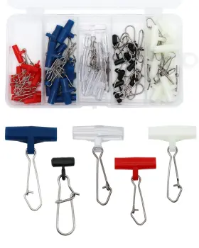 Supertheo 714583283551 Fishing Line Sinker Slides With Duo Lock Snap Clips Connector Swive