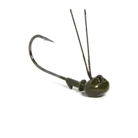 Tackle Hd 411-006 3 Pk Stealth Jig Head 3/16 Oz Weedless Jigs Fishing Hook Green