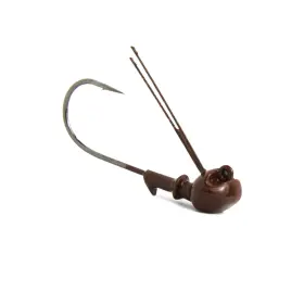 Tackle Hd 414-089 3 Pk Stealth Jig Head 7/16 Oz Weedless Jigs Fishing Hook Brown