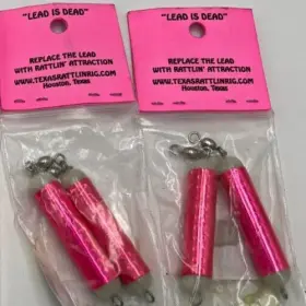 Texas Rattlin Rig 891418001402 Qty 4 Rattin Medium Chatterweight Holographic Pink