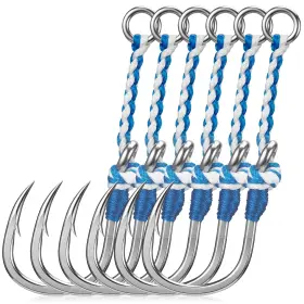 Teyva Daily Daily-1323 6 Pcs Size 4/0 Jigging Assist Strong Hooks Saltwater Fishing Teyva Daily Daily-1323 6 Pcs Size 4/0 Jigging Assist Strong Hooks Saltwater Fishing