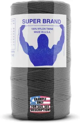 The Fish Net Company Llc Twt-36q Tarred Black Nylon Twine Twisted. Size #36 1/4 Lb 1-pack