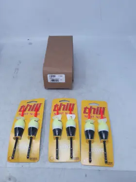 Thill 096877749029 Night Ftn Day Oval Spring Floats 1 Inch Glow 3 Packs 6 Total