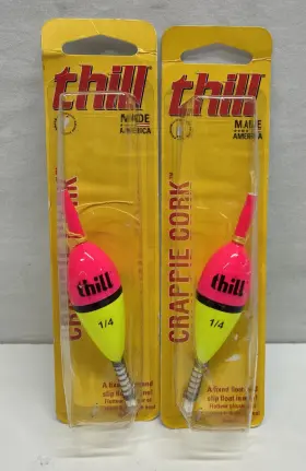 Thill 1a50105 Crappie Cork 1/4 Oz Float Lot Of 2
