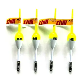 Thill Uaf583ylw Set Of 4 Premium Balsa Float Yellow 1 1/2 Inch Pear Shape Spring Stick Thill Uaf583ylw Set Of 4 Premium Balsa Float Yellow 1 1/2 Inch Pear Shape Spring Stick