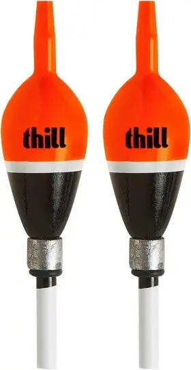 Thill Wf783-2 Premium Float Weighted Oval Orange White Black Slip 2 Per Pack -