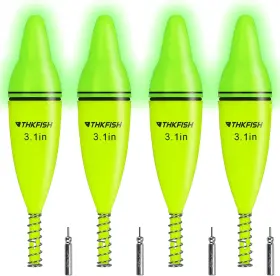 Thkfish 313029113195 4pcs Led Lighted Fishing Bobbers Floats For Night Spring Bobber