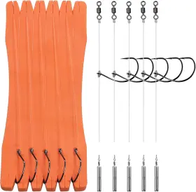 Thkfish 705353481703 5pcs Bass Fishing Drop Shot Rigs With Wacky Rig Hooks Weights Thkfish 705353481703 5pcs Bass Fishing Drop Shot Rigs With Wacky Rig Hooks Weights