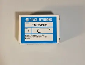Tiemco 052857412000 100 Fly Tying Hooks Tmc 5262 Size 8