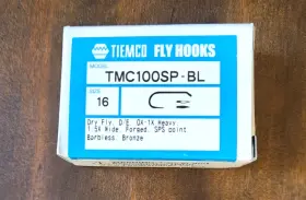 Tiemco 052857414219 100 Dry Fly Hooks Tmc 100sp-bl Size 16 Tying Tiemco 052857414219 100 Dry Fly Hooks Tmc 100sp-bl Size 16 Tying