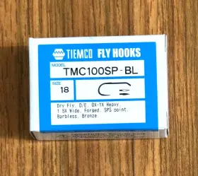 Tiemco 052857414240 100 Dry Fly Hooks Tmc 100sp-bl Size 18 Tying Tiemco 052857414240 100 Dry Fly Hooks Tmc 100sp-bl Size 18 Tying