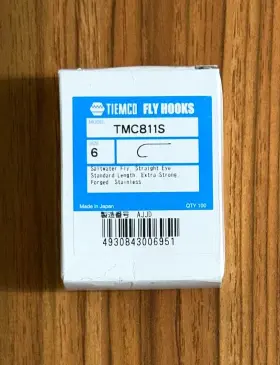 Tiemco 052857416732 100 Saltwater Fly Hooks Tmc 811s Size 6 Tying