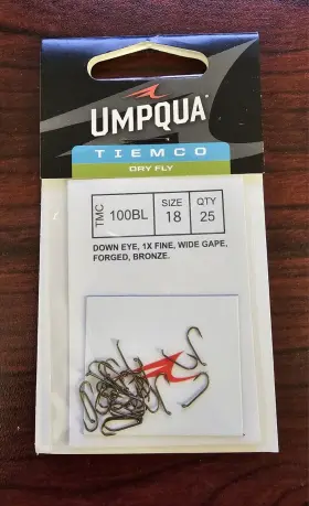 Tiemco 052857420241 Umpqua Tmc 100bl Fly Tying Hooks - Size 18 Qty 25