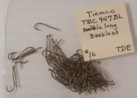 Tiemco 947bl 100 Tmc #947bl Variable Long Shank Barbless Size 16 Dry Fly Tying Hooks C Tiemco 947bl 100 Tmc #947bl Variable Long Shank Barbless Size 16 Dry Fly Tying Hooks C