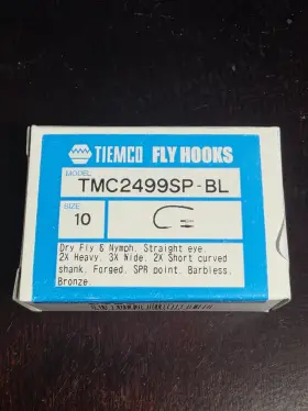 Tiemco Tmc2499sp-bl Fly Hooks Size 10 - 100 Pack Tying