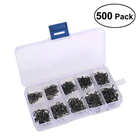 Tinksky Bc171918tsoazlec 500pcs Fishhooks Holes Different Fishing Supplies Fishers Outdoor