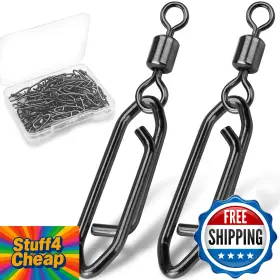 Tokutsuri B0db25vc3y Fishing Power Speed Clips Snaps Swivels - 35lb Quick Change 50pcs
