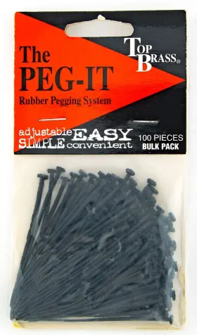 Top Brass 098614201739 Original Peg-it 100pc Bulk Pack Fishing Rubber Pegging System Black Top Brass 098614201739 Original Peg-it 100pc Bulk Pack Fishing Rubber Pegging System Black