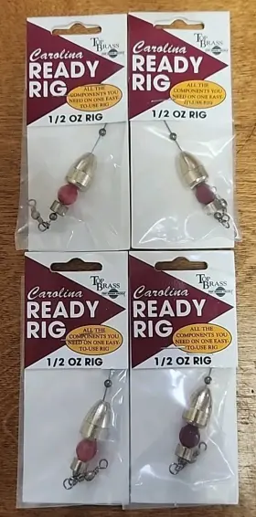 Top Brass Crr-012abr Lot Of 4. Topbrass Tackle 1/2 Oz Carolina Ready Rig Weight Top Brass Crr-012abr Lot Of 4. Topbrass Tackle 1/2 Oz Carolina Ready Rig Weight