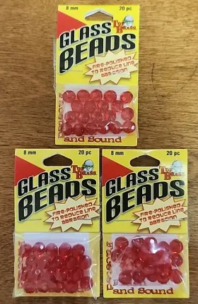 Top Brass Pgb-008 Lot Of 3. Glass Beads. 8mm. 20 Per Pack Top Brass Pgb-008 Lot Of 3. Glass Beads. 8mm. 20 Per Pack