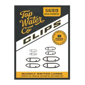 Top Water 850067974086 Speed Clips Variety Pack 8 Piece Sampler Sample Stainless Steel Top Water 850067974086 Speed Clips Variety Pack 8 Piece Sampler Sample Stainless Steel