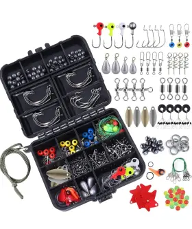 Topfort Xc-187pc 187 Pcs Fishing Accessories Kit Including Jig Hooks Topfort Xc-187pc 187 Pcs Fishing Accessories Kit Including Jig Hooks