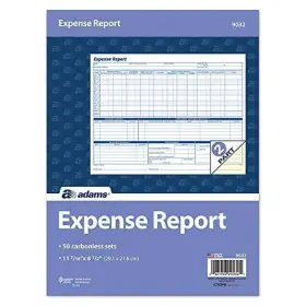 Tops Business Forms Inc. 9032abf Weekly Expense Report 2-part Carbonless White/canary 11.44 X 8.5