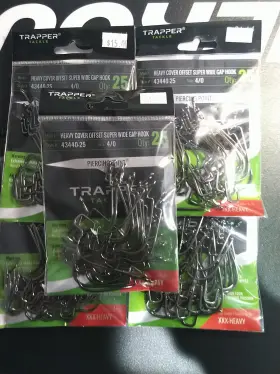 Trapper 818396020041 Tackle 4/0 Heavy Cover Super Wide Gap Xxx Fishing Hooks