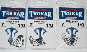 Trokar Tk150-1/0 3 Packs Drop Shot Finesse Soft Plastic Worm Hook Size 1/0