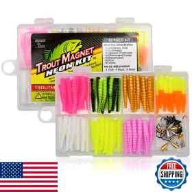 Trout Magnet B0010ffkxg 82 Piece Neon Fishing Kit For All Types Of Fish - 70 Gl Trout Magnet B0010ffkxg 82 Piece Neon Fishing Kit For All Types Of Fish - 70 Gl