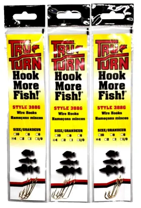 Tru-turn 042758388443 3 Packs 388g Snelled Size 4 Gold Wire Hook 6 Count Package Tru-turn 042758388443 3 Packs 388g Snelled Size 4 Gold Wire Hook 6 Count Package